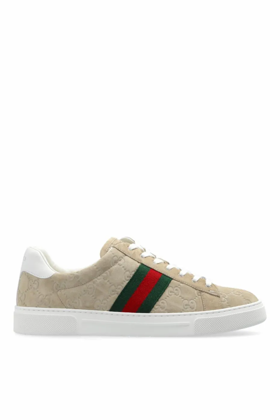 Gucci beige Sneakers with ‘Web’ strap