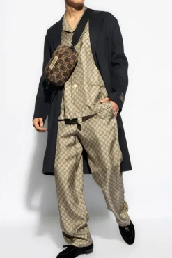Gucci beige Trousers with monogram