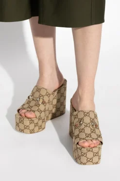 Gucci beige Wedge sandals