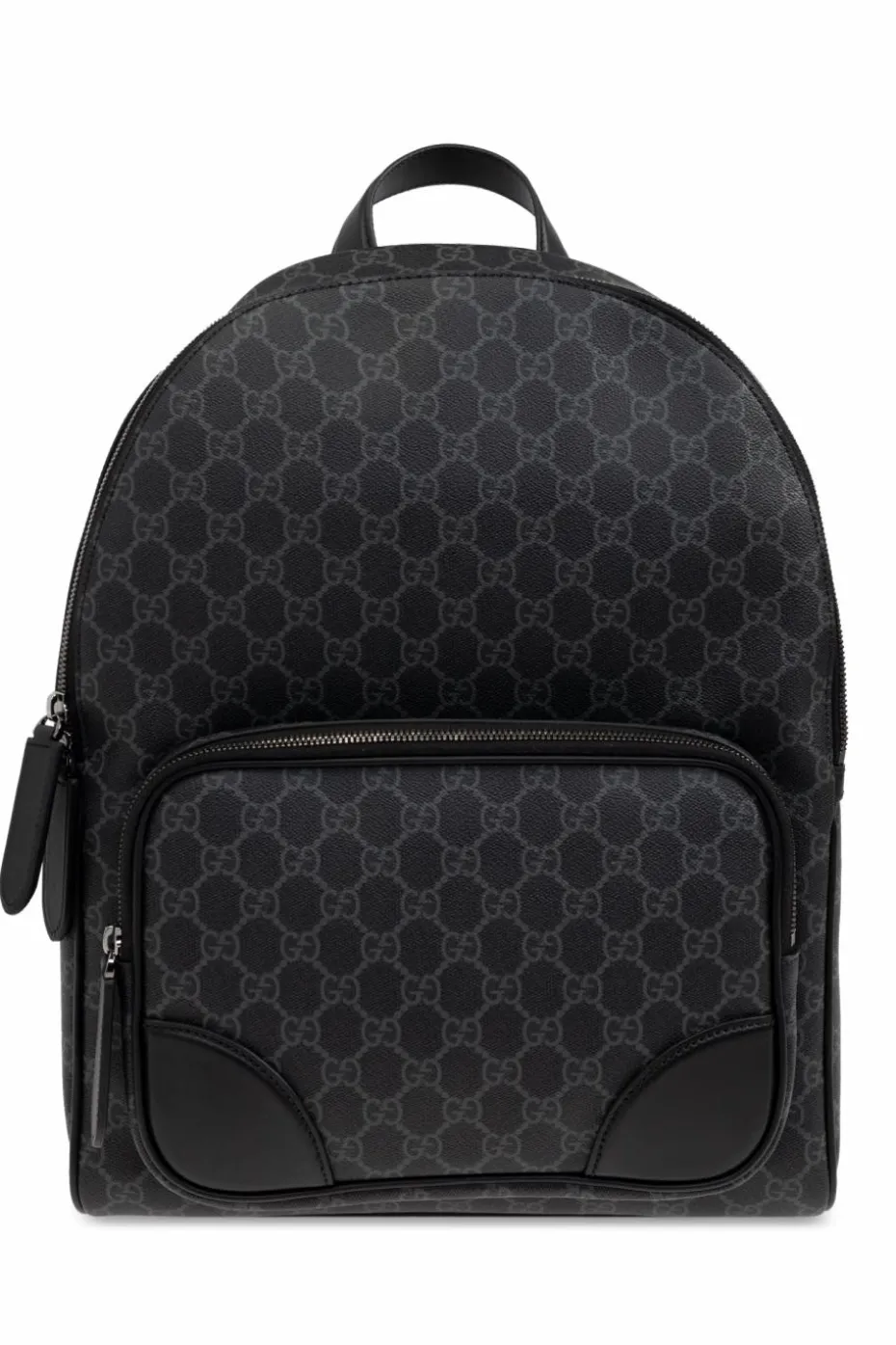 Gucci BLACK Backpack GG Emblem Medium