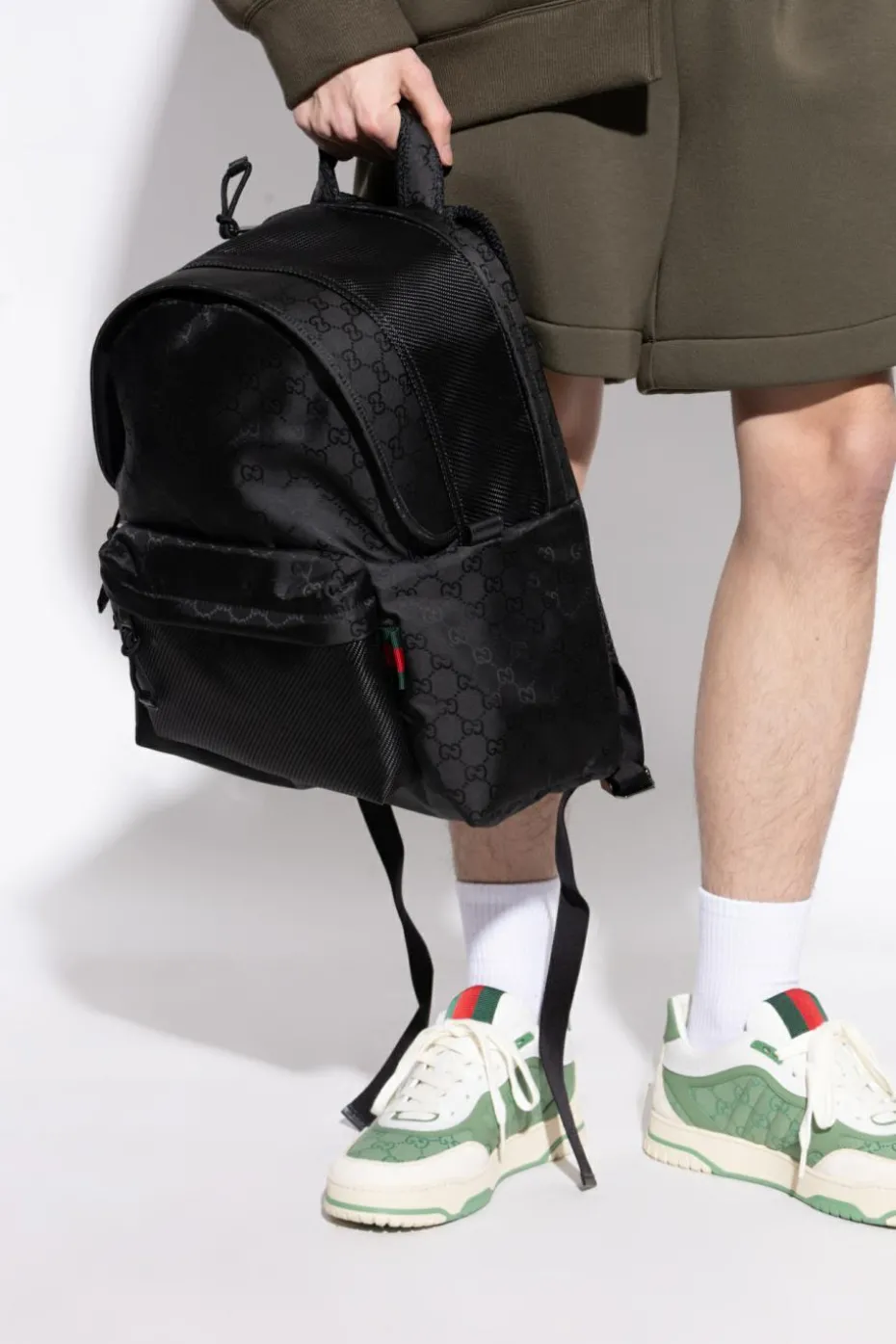 Gucci BLACK Backpack with GG pattern
