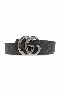 Gucci BLACK Belt with "GG" pattern