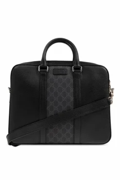 Gucci BLACK Briefcase with Shoulder Strap
