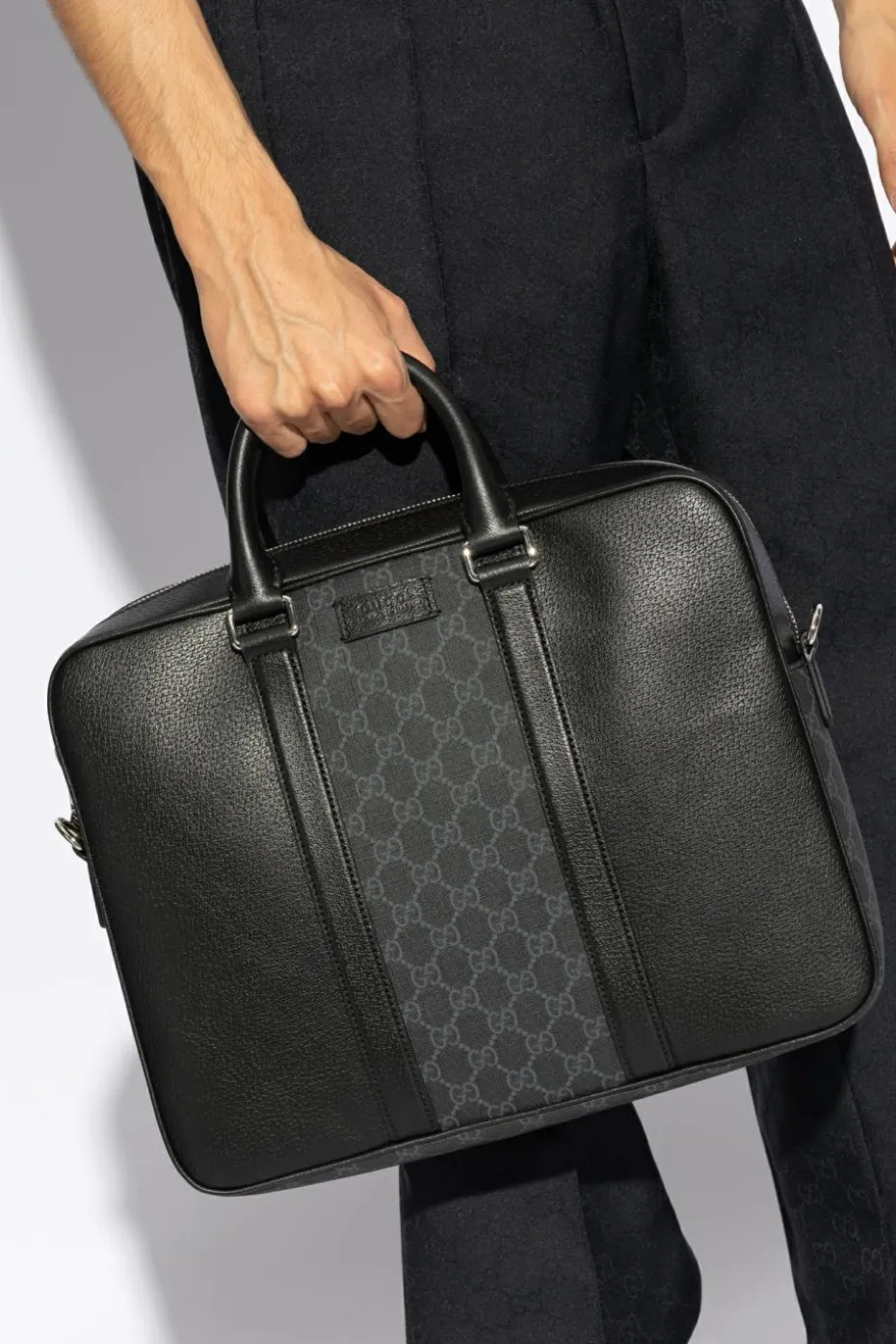 Gucci BLACK Briefcase with Shoulder Strap