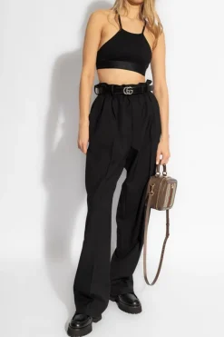 Gucci BLACK Cropped tank top