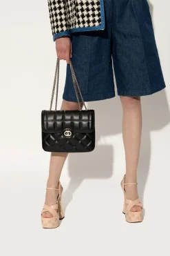 Gucci BLACK ‘Deco Small’ quilted shoulder bag