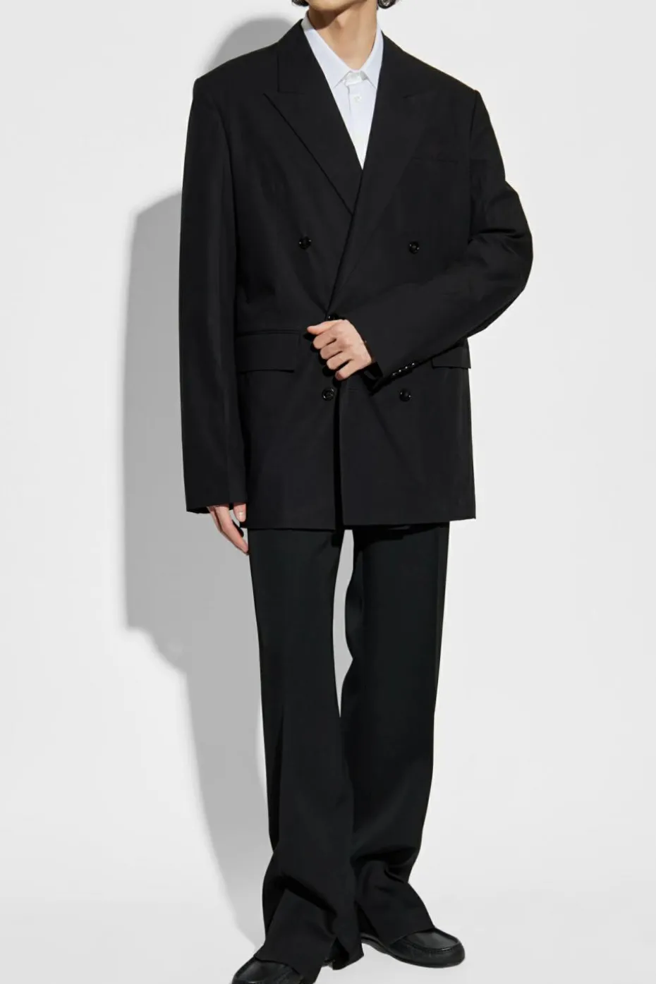 Gucci BLACK Double-breasted blazer with embroidered logo