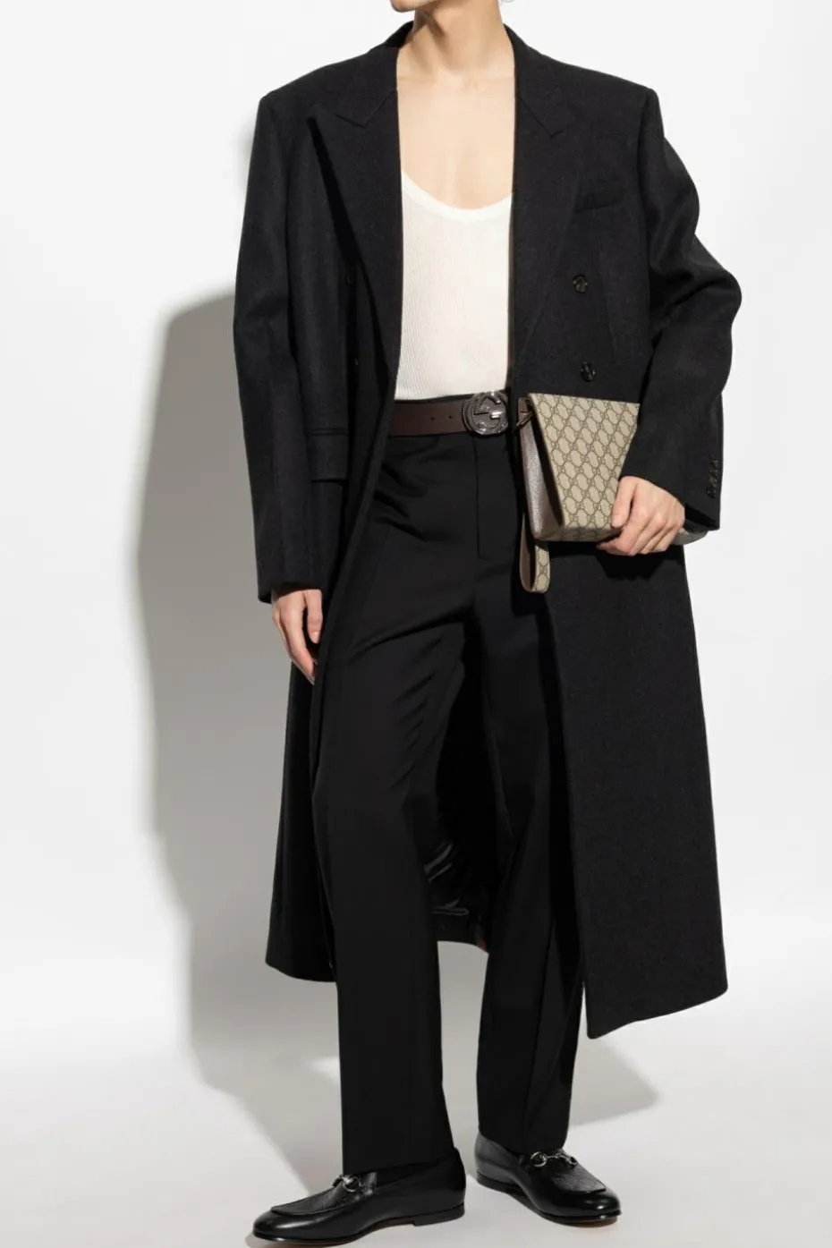 Gucci BLACK Double-breasted wool coat
