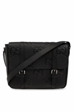 Gucci BLACK ‘GG Jumbo Medium’ shoulder bag