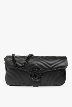 Gucci BLACK ‘GG Marmont 2.0’ quilted shoulder bag
