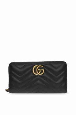 Gucci BLACK ‘GG Marmont’ quilted wallet