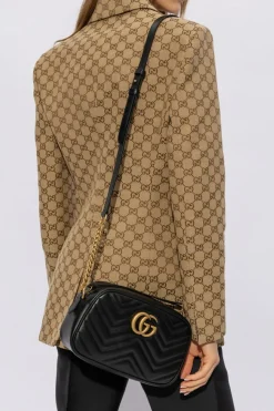 Gucci BLACK 'GG Marmont' shoulder bag