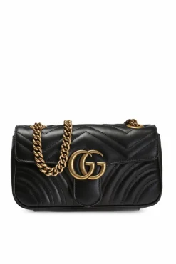 Gucci BLACK 'GG Marmont' shoulder bag