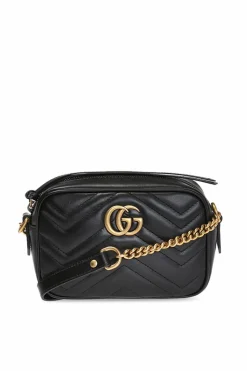 Gucci BLACK 'GG Marmont' shoulder bag