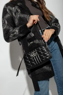 Gucci BLACK ‘GG Marmont Small’ shoulder bag