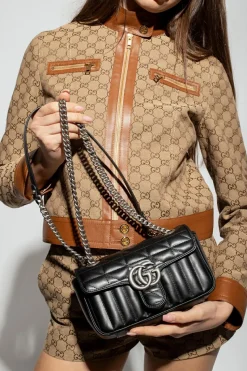 Gucci BLACK ‘GG Marmont Small’ shoulder bag