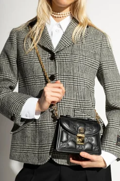 Gucci BLACK ‘GG Matelassé Small’ shoulder bag