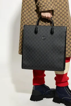 Gucci BLACK ‘GG Retro Medium’ shopper bag