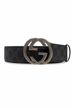 Gucci BLACK GG Supreme canvas belt