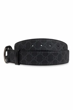 Gucci BLACK GG Supreme canvas belt