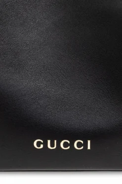 Gucci BLACK Handbag GG Emblem Small