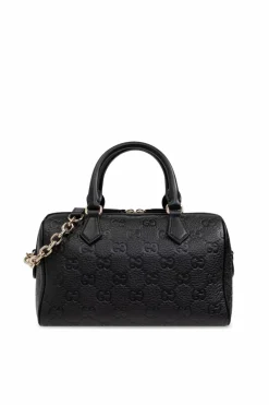 Gucci BLACK Handbag GG Emblem Small
