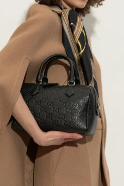 Gucci BLACK Handbag GG Emblem Small