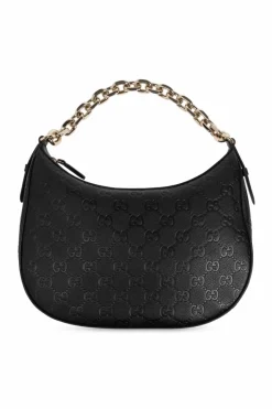 Gucci BLACK Handbag GG Emblem Medium