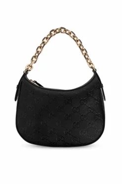 Gucci BLACK Handbag GG Emblem Super Small