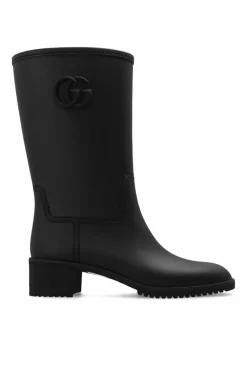 Gucci BLACK Heeled rain boots