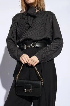Gucci BLACK ‘Horsebit 1955 Mini’ handbag