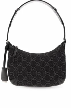 Gucci BLACK ‘Horsebit Slim Small’ shoulder bag
