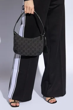 Gucci BLACK ‘Horsebit Slim Small’ shoulder bag