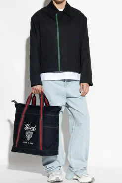 Gucci BLACK Jacket with distinctive Web belt