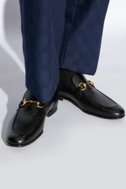 Gucci BLACK 'Jordaan' horsebit loafers