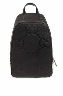 Gucci BLACK āJumbo GGā one-shoulder backpack