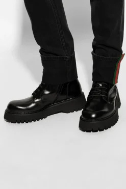 Gucci BLACK Leather ankle boots