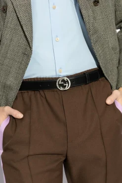 Gucci BLACK Leather belt