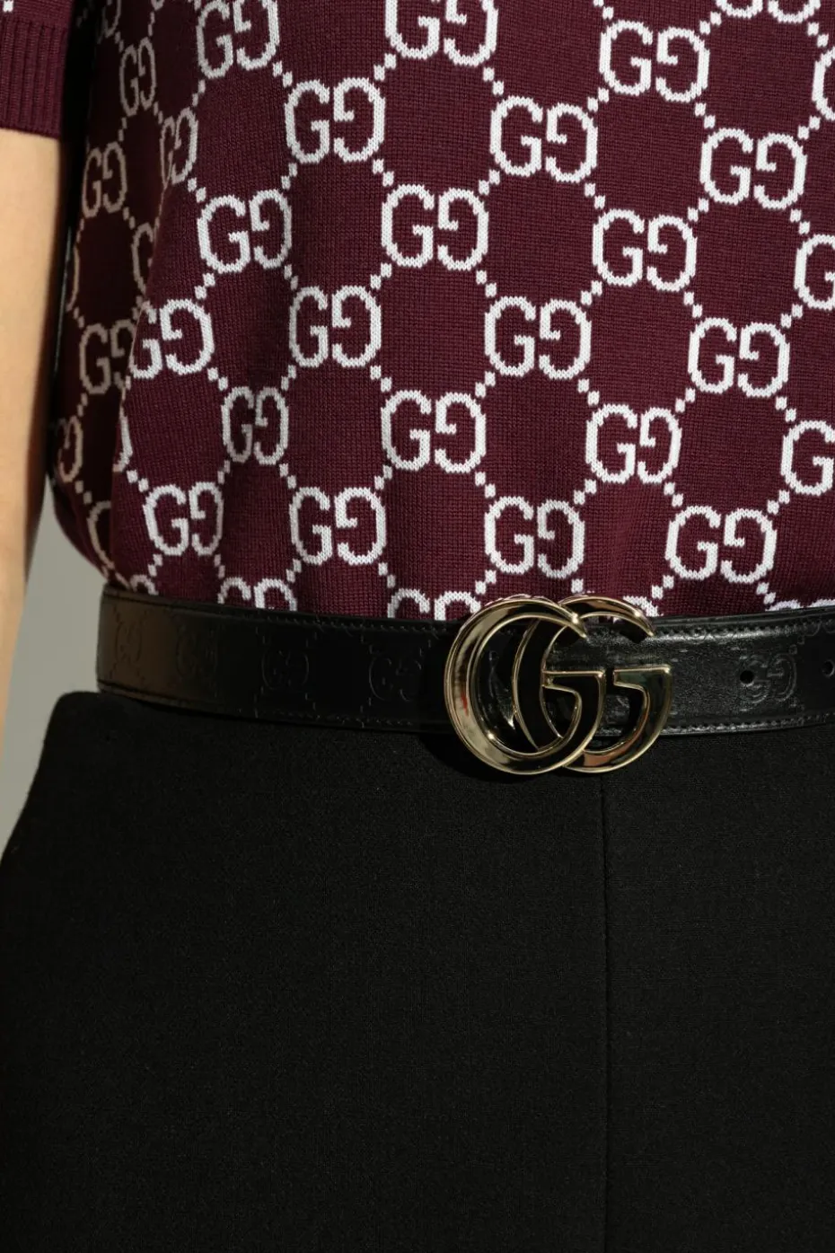 Gucci BLACK Leather belt