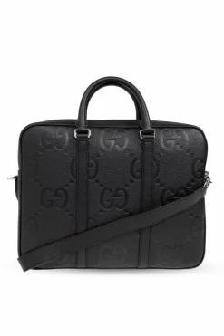 Gucci BLACK Leather Briefcase