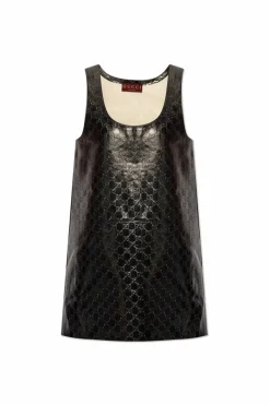 Gucci BLACK Leather dress