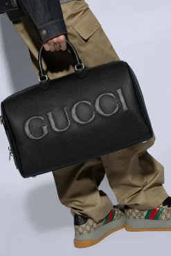 Gucci BLACK Leather duffel bag