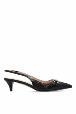 Gucci BLACK Leather high-heeled shoes