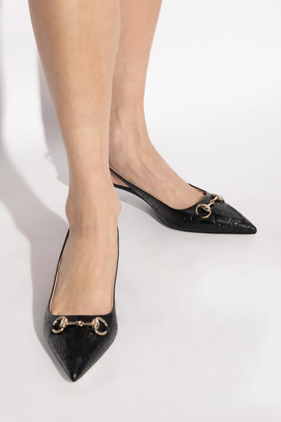 Gucci BLACK Leather high-heeled shoes