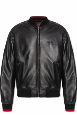 Gucci BLACK Leather jacket type bomber