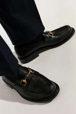 Gucci BLACK Leather loafers
