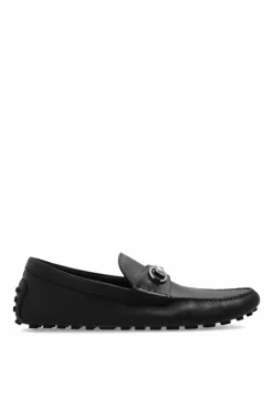 Gucci BLACK Moccasins with logo