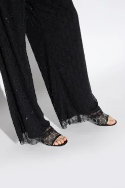 Gucci BLACK Monogrammed mules