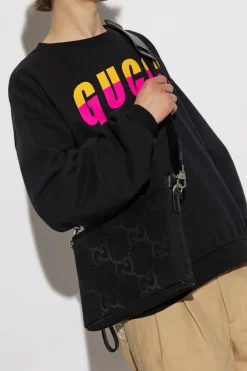 Gucci BLACK Monogrammed shoulder bag