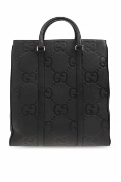 Gucci BLACK Monogrammed shopper bag